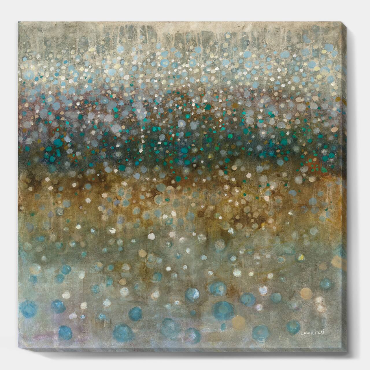 Designart - Brown Rain - Cabin & Lodge Premium Canvas Wall Art